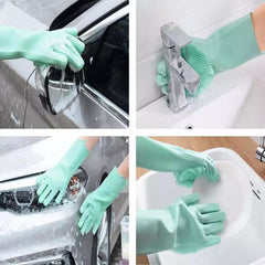 Silicone Scrub Gloves (1 Pair) - waseeh.com