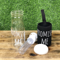 Detox Glass Water Bottle With Cover - waseeh.com