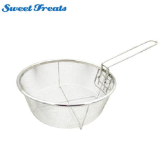 Sweettreats Fry Baskets Stainless Steel Fryer Basket Strainer Serving Food Presentation Cooking Tool French Fries Basket - waseeh.com