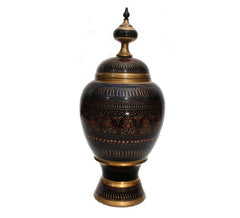 Wooden Pot - Nakshi - 13" - waseeh.com