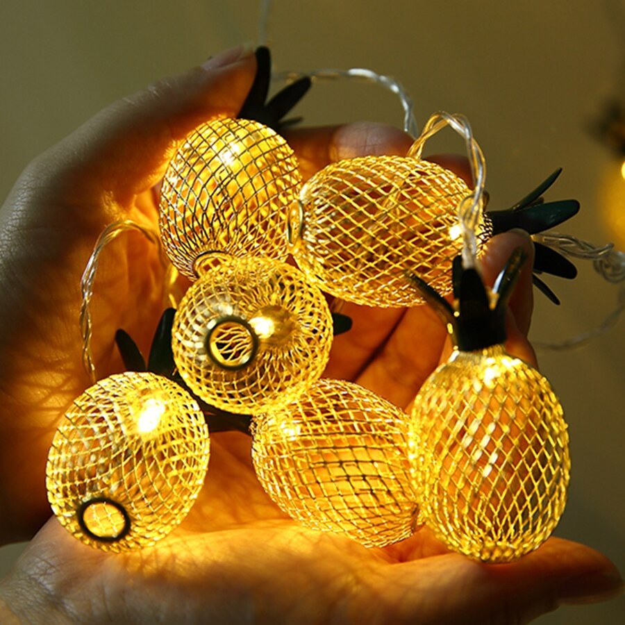 Pineapple store string lights