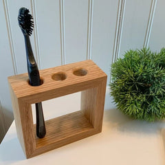 Woody Bathroom Toothpaste and Brush Holder - waseeh.com